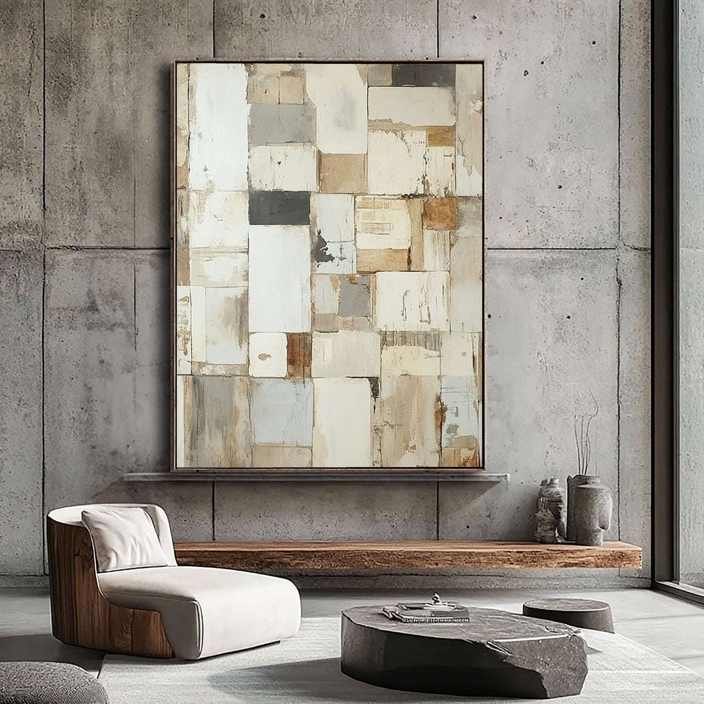 Textured Neutral Mosaic | Beige Patch