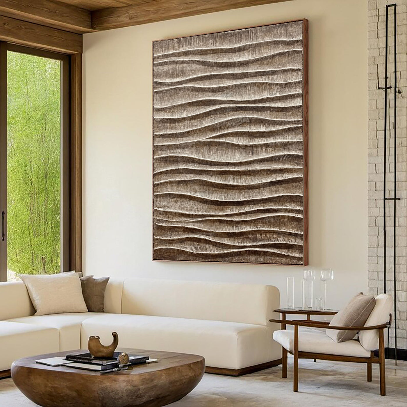 Textured Wavy Serenity | Neutral Swells