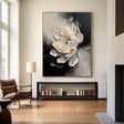 Textured Floral Opulence | Monochrome Bloom