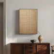 Textured Woven Serenity | Beige Grid