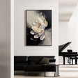 Textured Floral Opulence | Monochrome Bloom