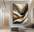 Textured Fluid Waves | Gold Noir