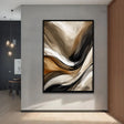 Textured Fluid Waves | Gold Noir