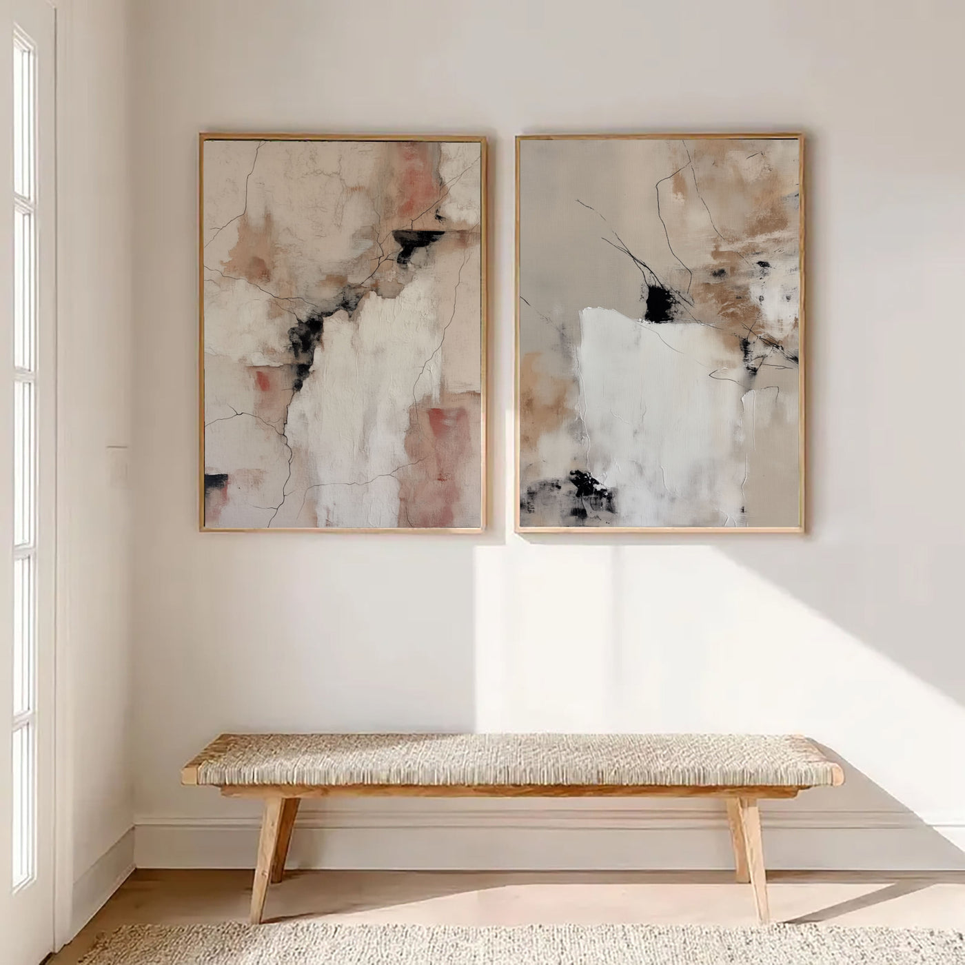 Cracked Earth Tones | Abstract Duality