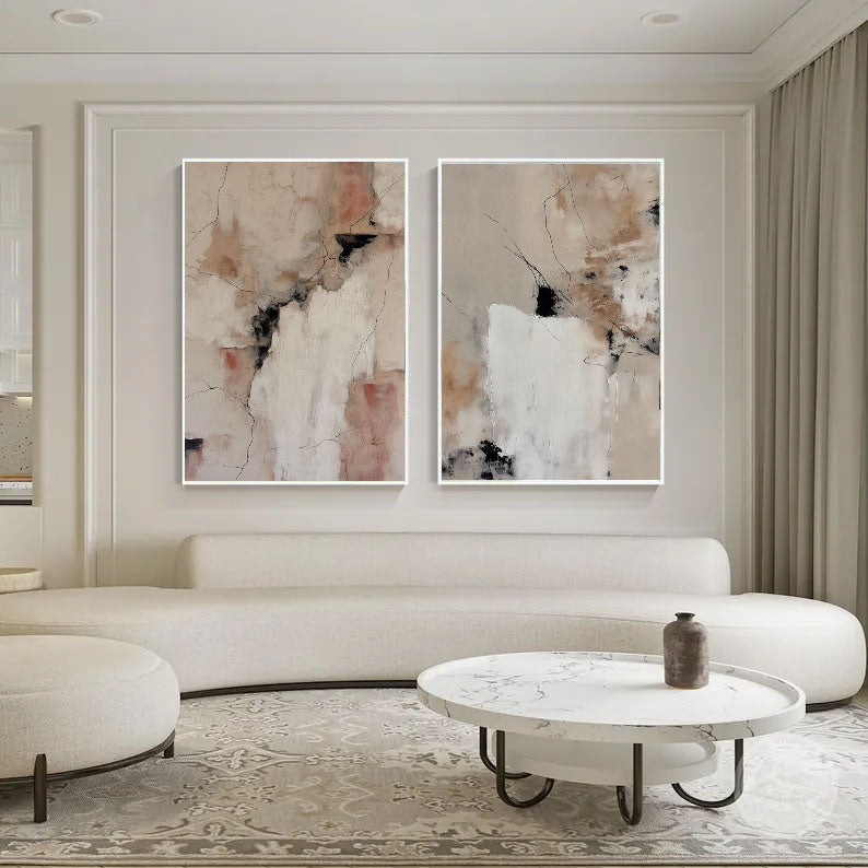 Cracked Earth Tones | Abstract Duality