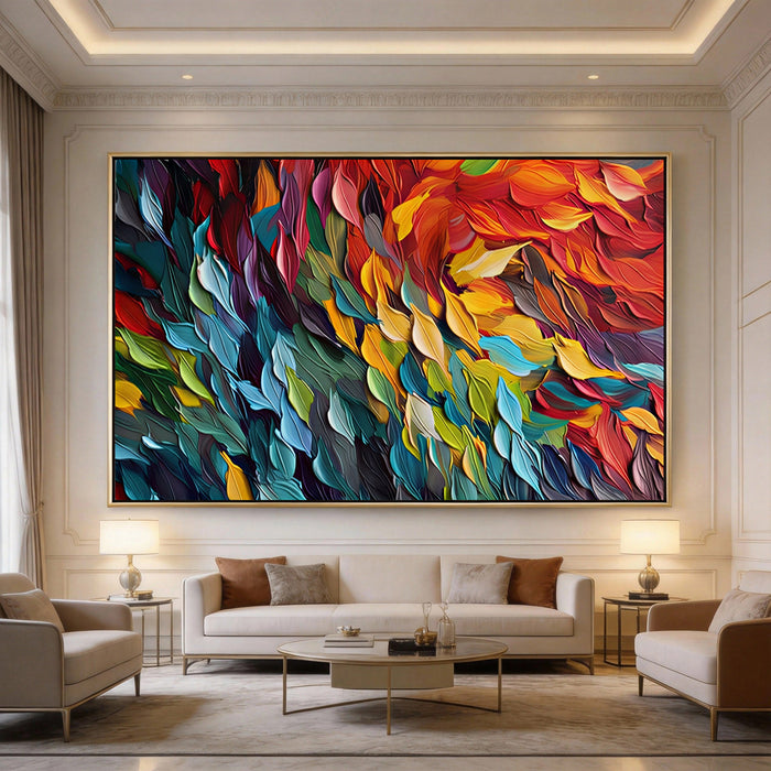 Textured Feather Splendor | Vivid Hues