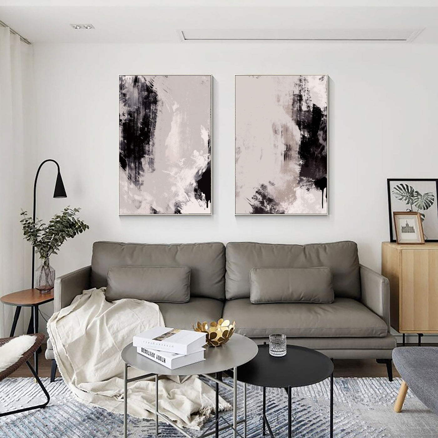 Bold Brushstroke Drama | Black White