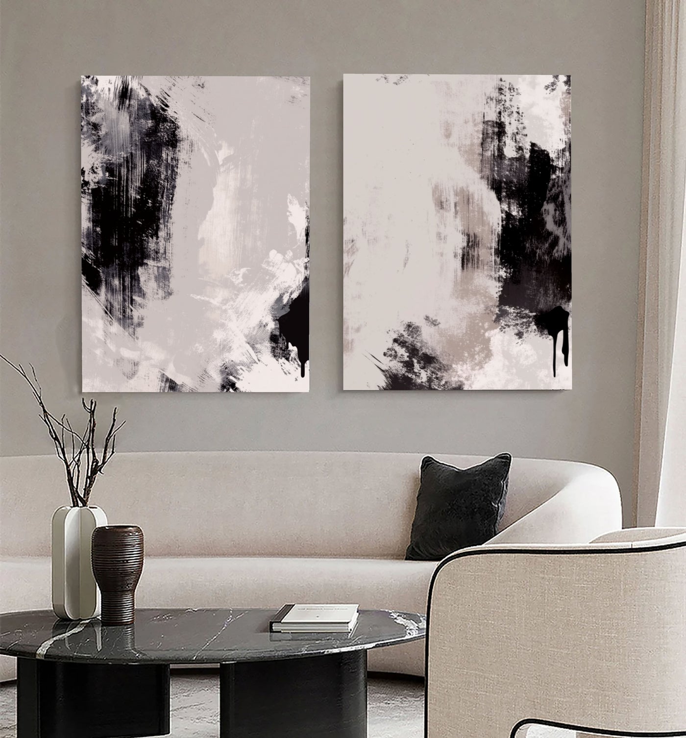 Bold Brushstroke Drama | Black White