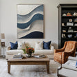 Textured Wave Serenity | Indigo Flow