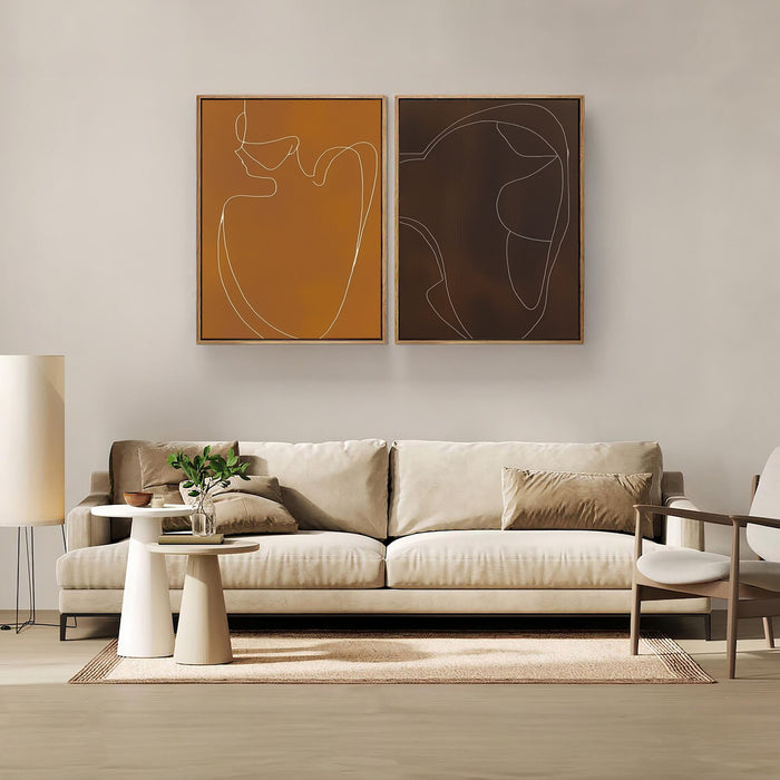 Abstract Line Art | Earth Tones
