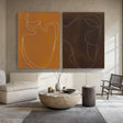 Abstract Line Art | Earth Tones