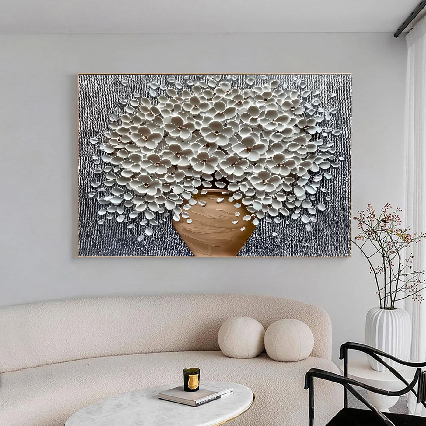 Textured Petal Abundance | White Bouquet