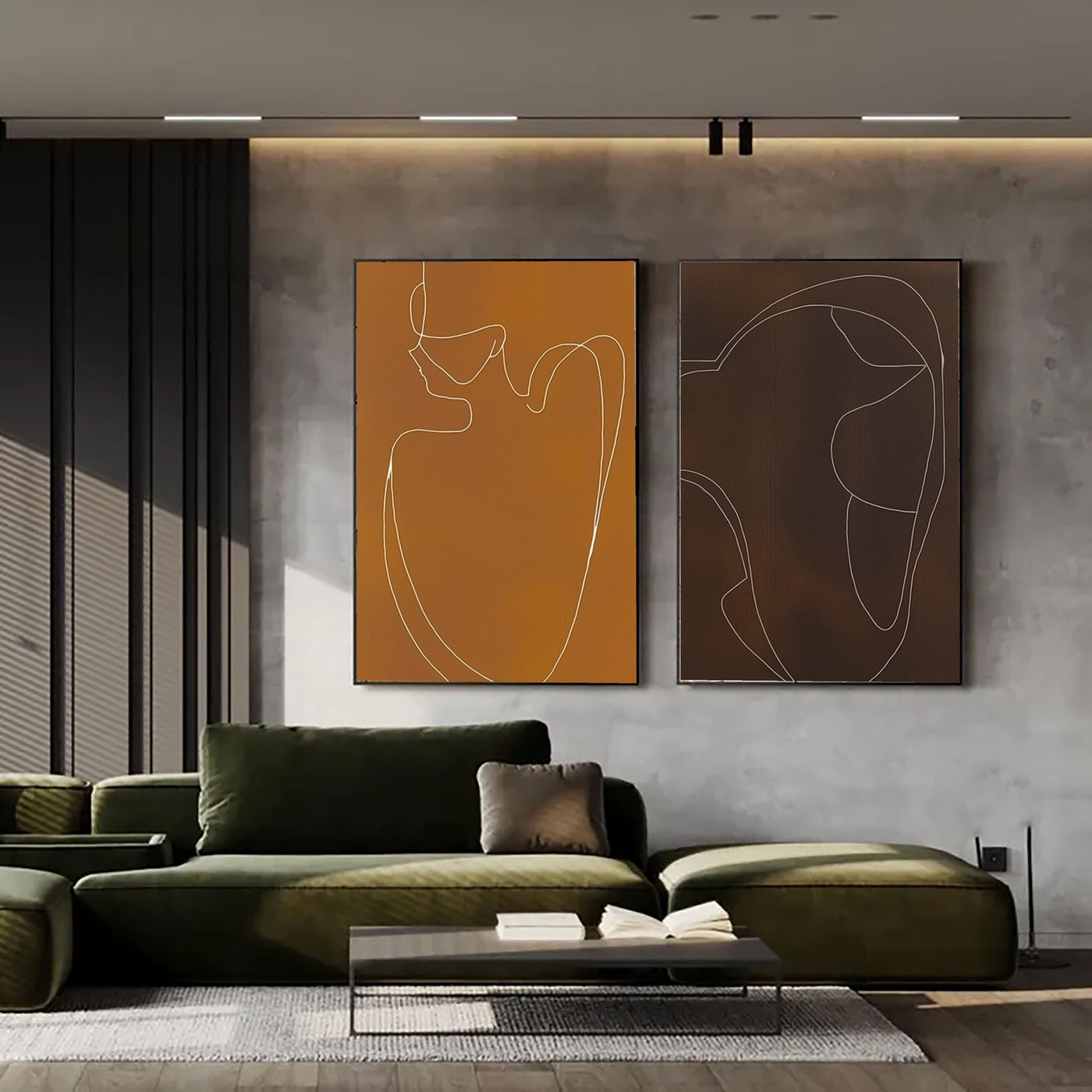 Abstract Line Art | Earth Tones
