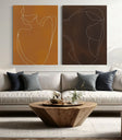 Abstract Line Art | Earth Tones