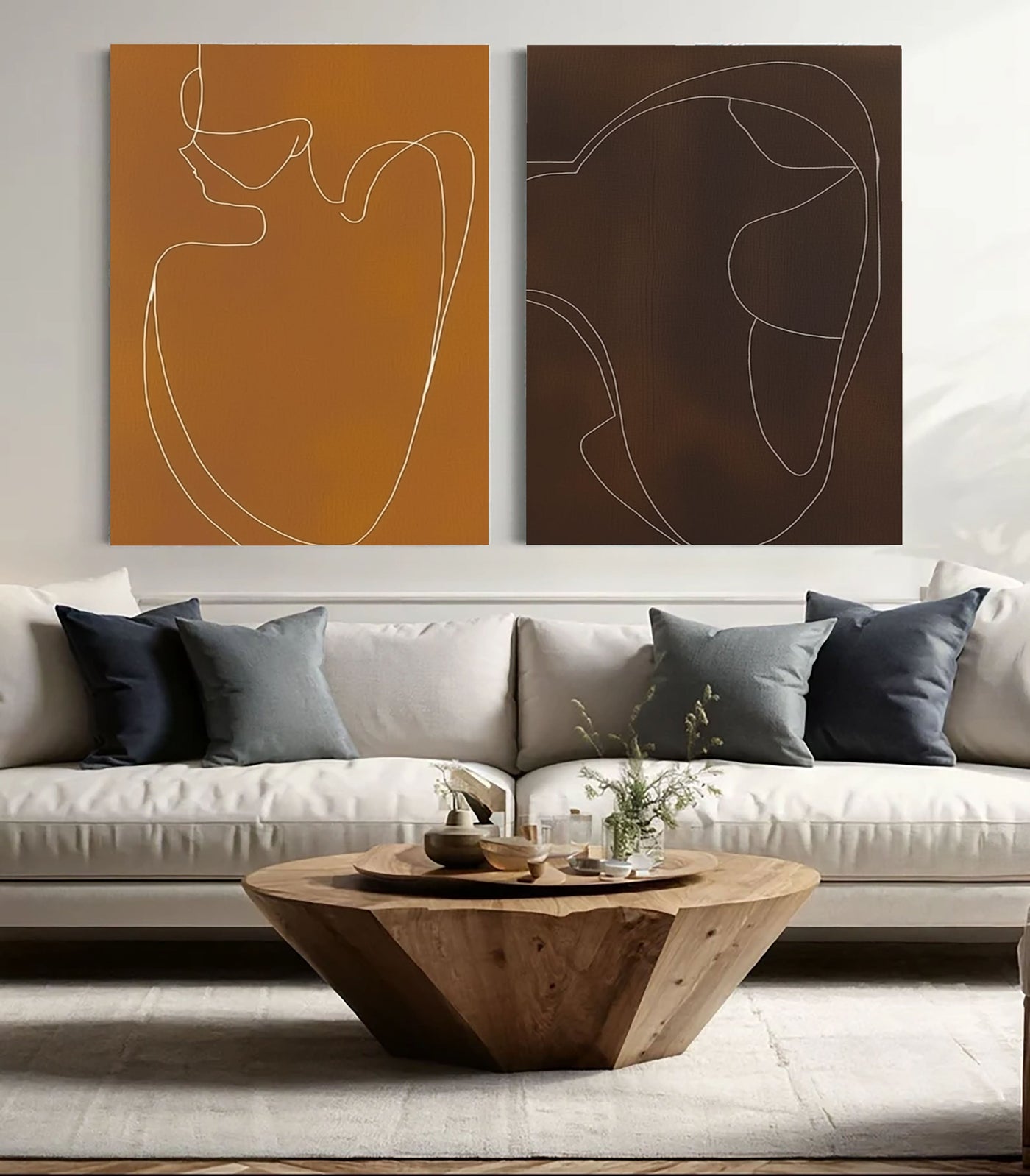 Abstract Line Art | Earth Tones