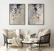Cascading Floral Dots | Blue White