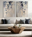 Cascading Floral Dots | Blue White
