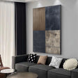 Textured Paneled Elegance | Navy Bronze