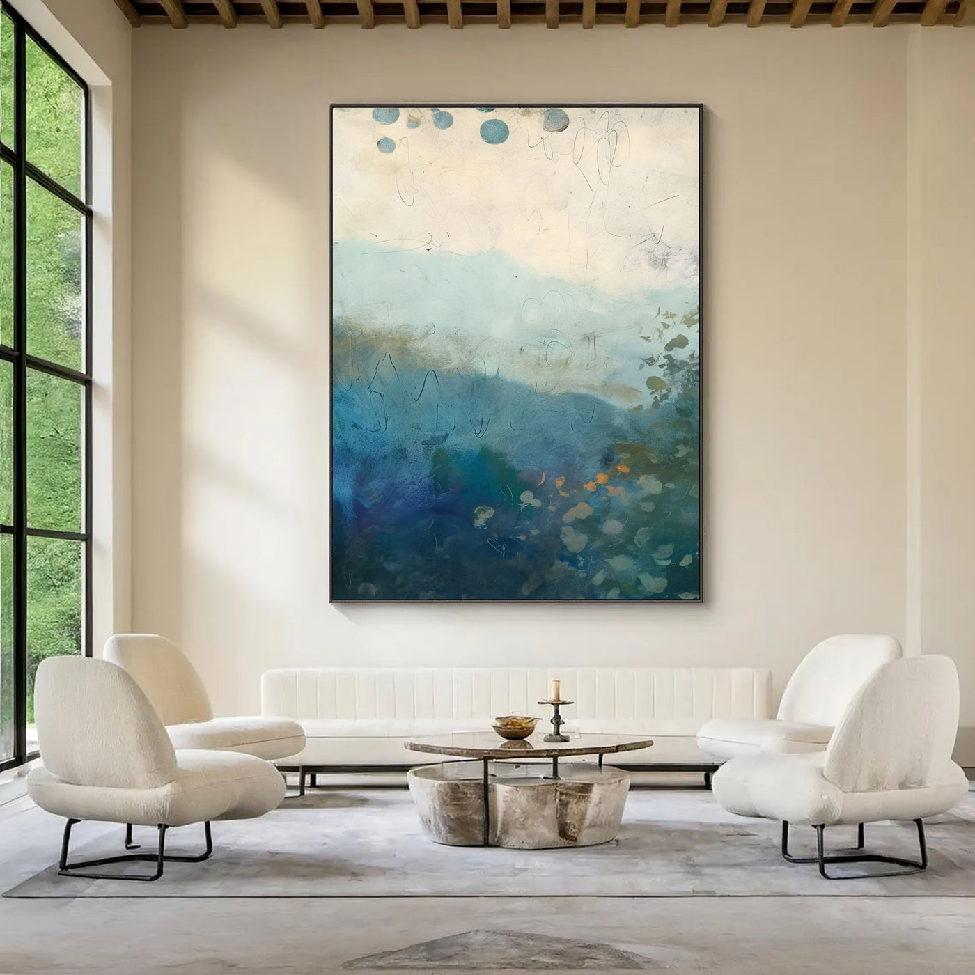 Textured Misty Horizons | Azure Hues