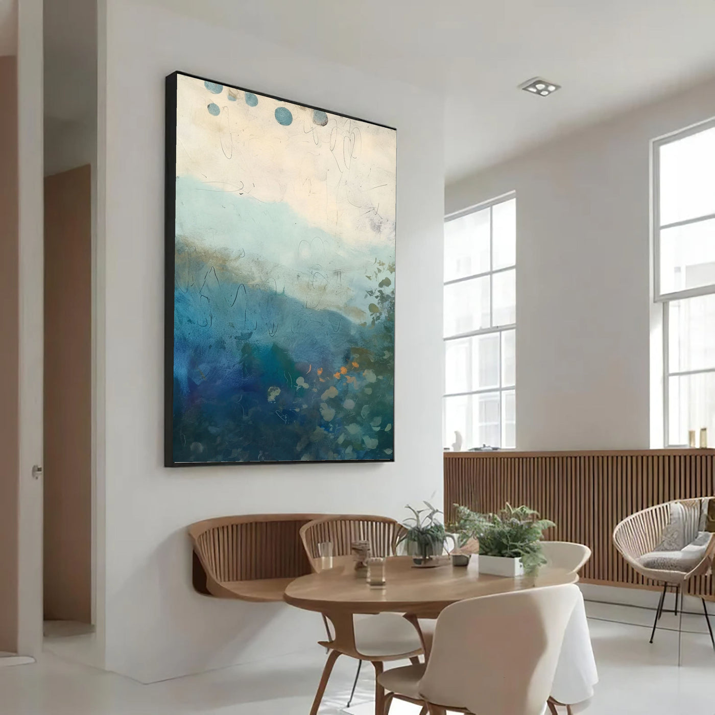 Textured Misty Horizons | Azure Hues