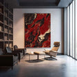 Textured Crimson Surge | Ebony Swirl