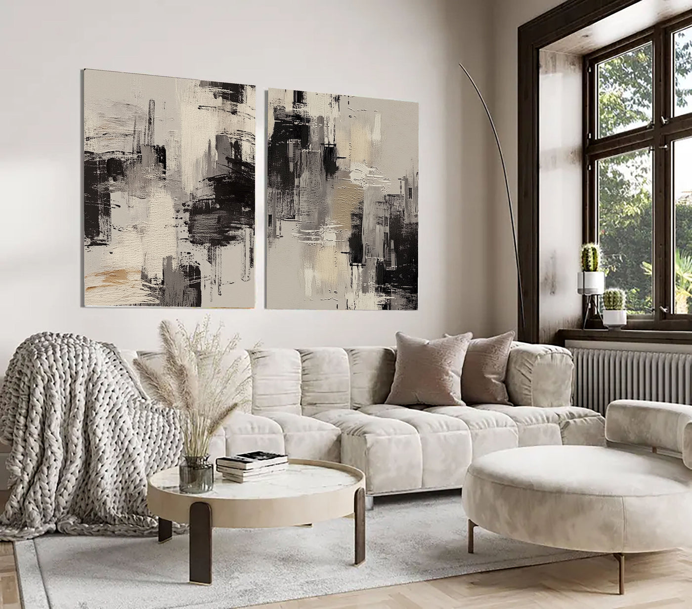 Minimalist Monochrome Brushstrokes | Urban Echo