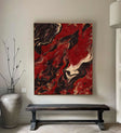 Textured Crimson Surge | Ebony Swirl