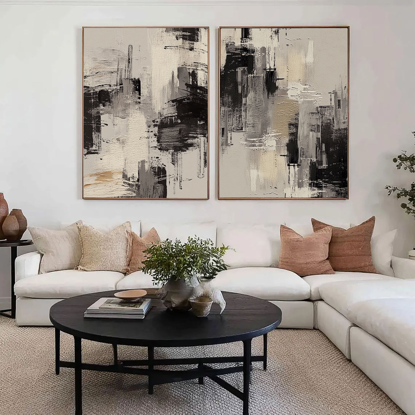 Minimalist Monochrome Brushstrokes | Urban Echo