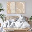 Elegant Beige Line Art | Flowing Grace