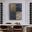 Textured Paneled Elegance | Navy Bronze