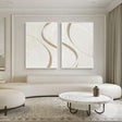 Minimalist White Line Art | Golden Curve