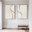 Minimalist White Line Art | Golden Curve