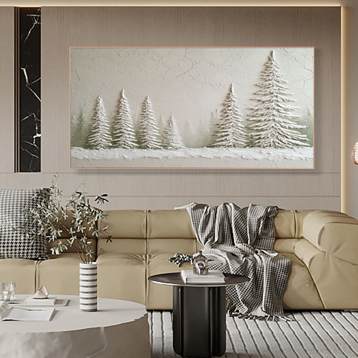 Textured Winter Pines | Frosted Groves