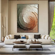 Textured Spiral Depth | Earthy Swirl