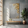 Gilded Foliage Opulence | Gray Backdrop