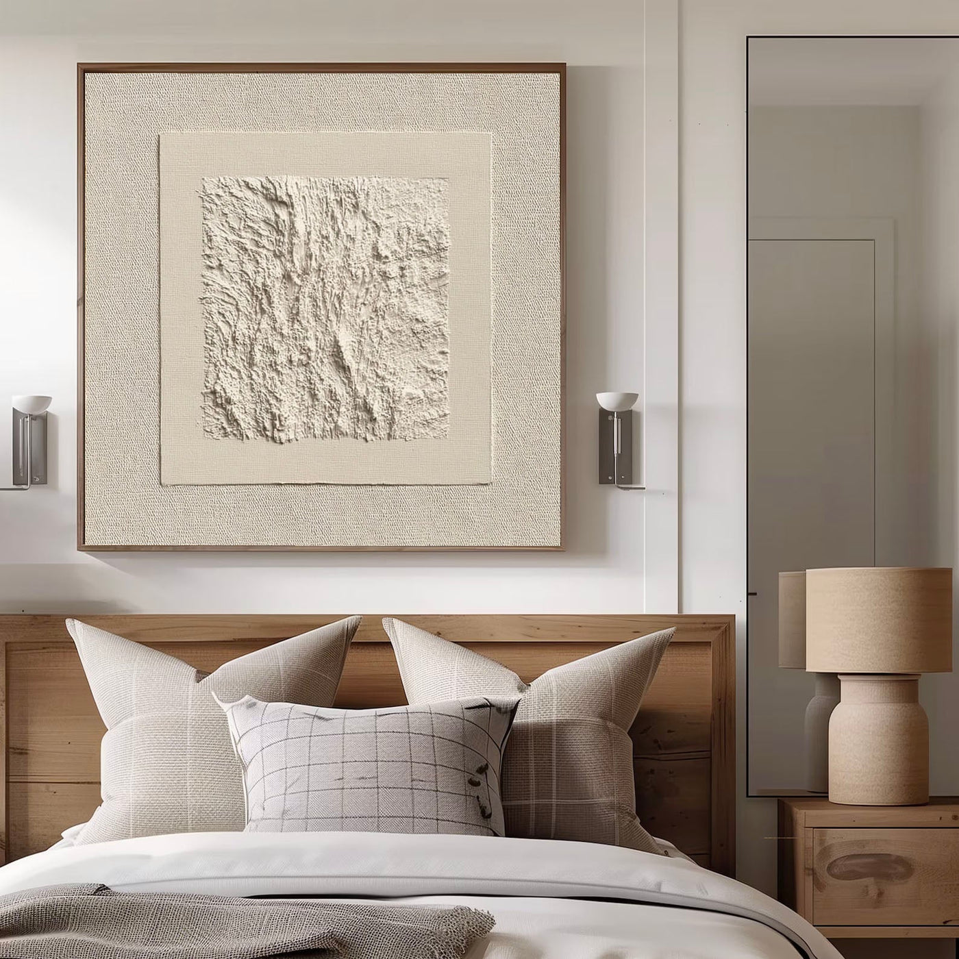 Textured White Relief | Inner Square