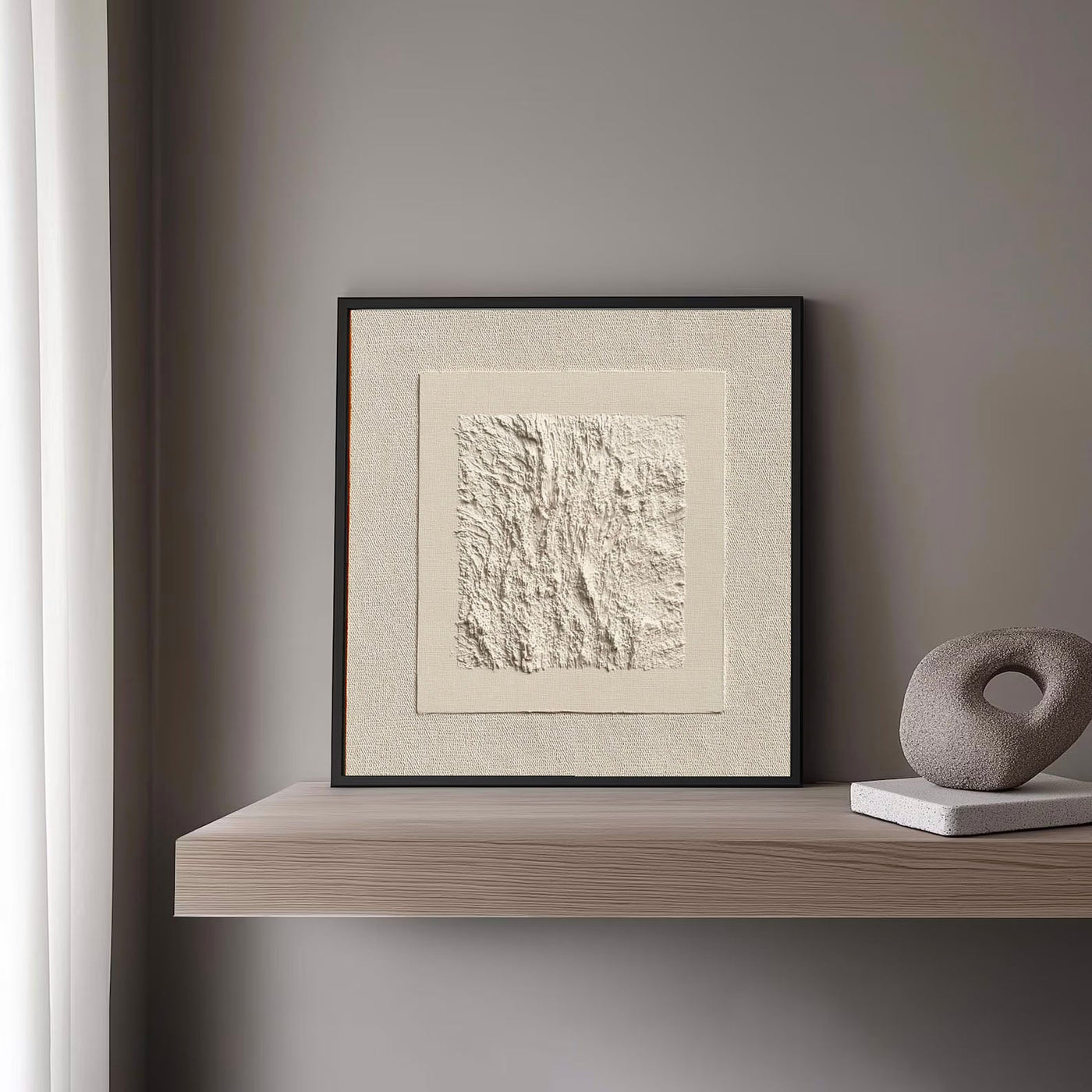 Textured White Relief | Inner Square
