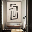 Black and White Minimalist Textured Wall Art #MT018