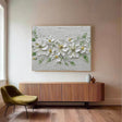 Textured Floral Grace | White Blooms