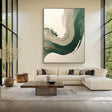 Textured Green Flow | Neutral Swirl