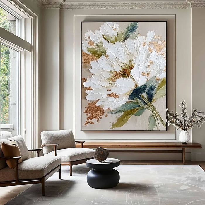 Luminous White Blossoms | Gold Dust