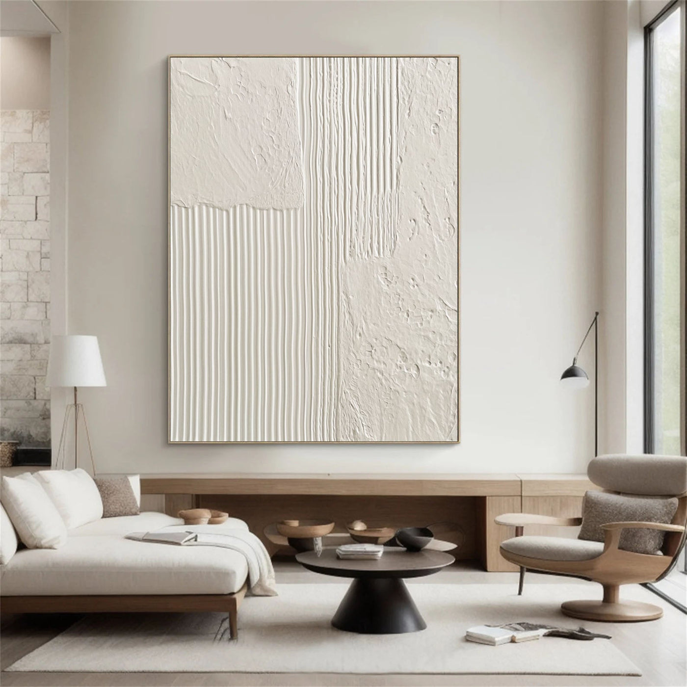 Textured White Mosaic | Minimalist Patch