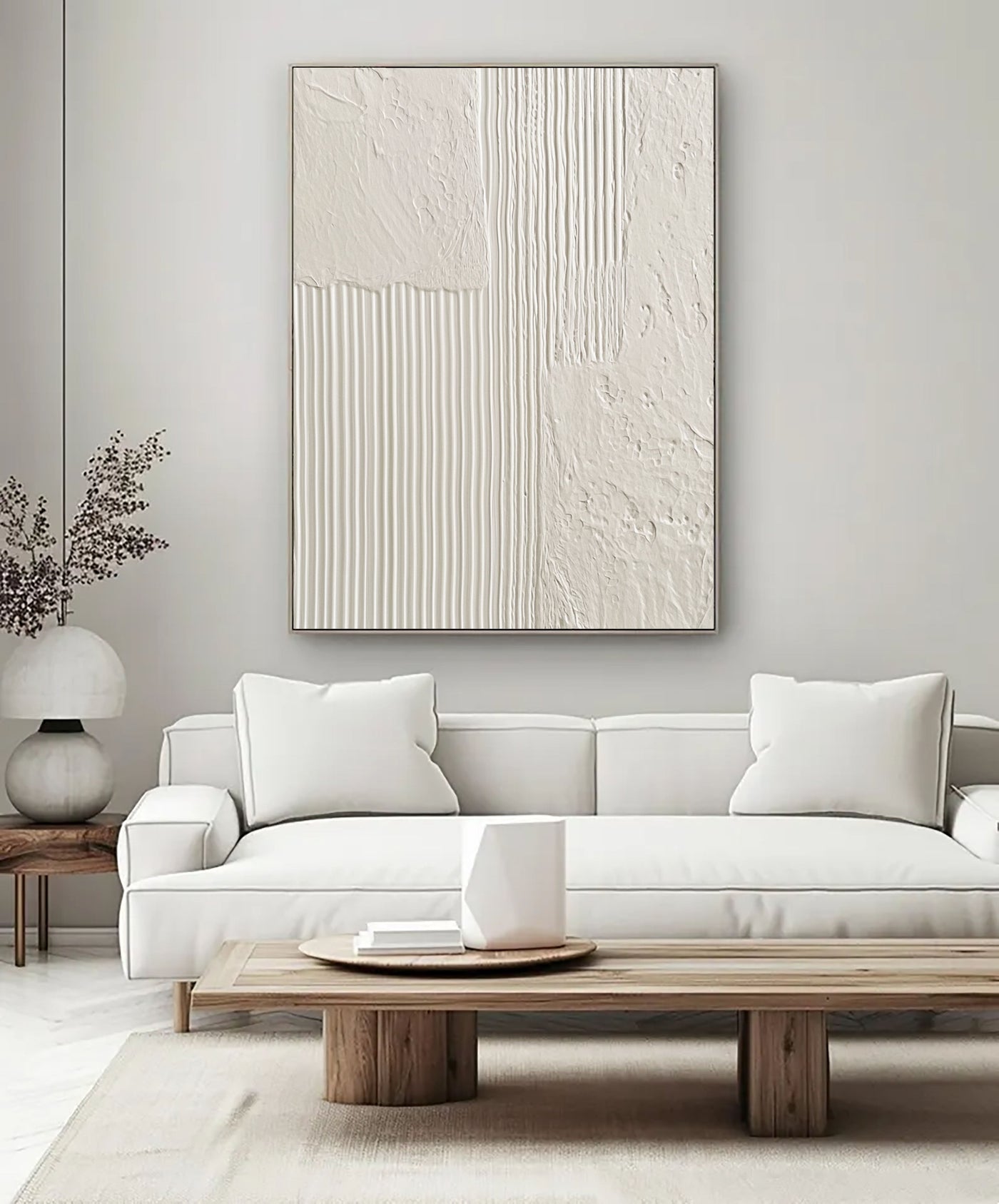 Textured White Mosaic | Minimalist Patch