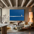 Textured Nautical Sail | Blue Waves