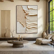 Textured Beige Undulation | Cream Ripples