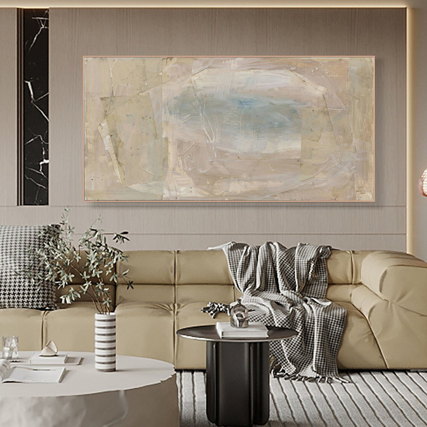 Layered Neutral Serenity | Soft Blue Hues