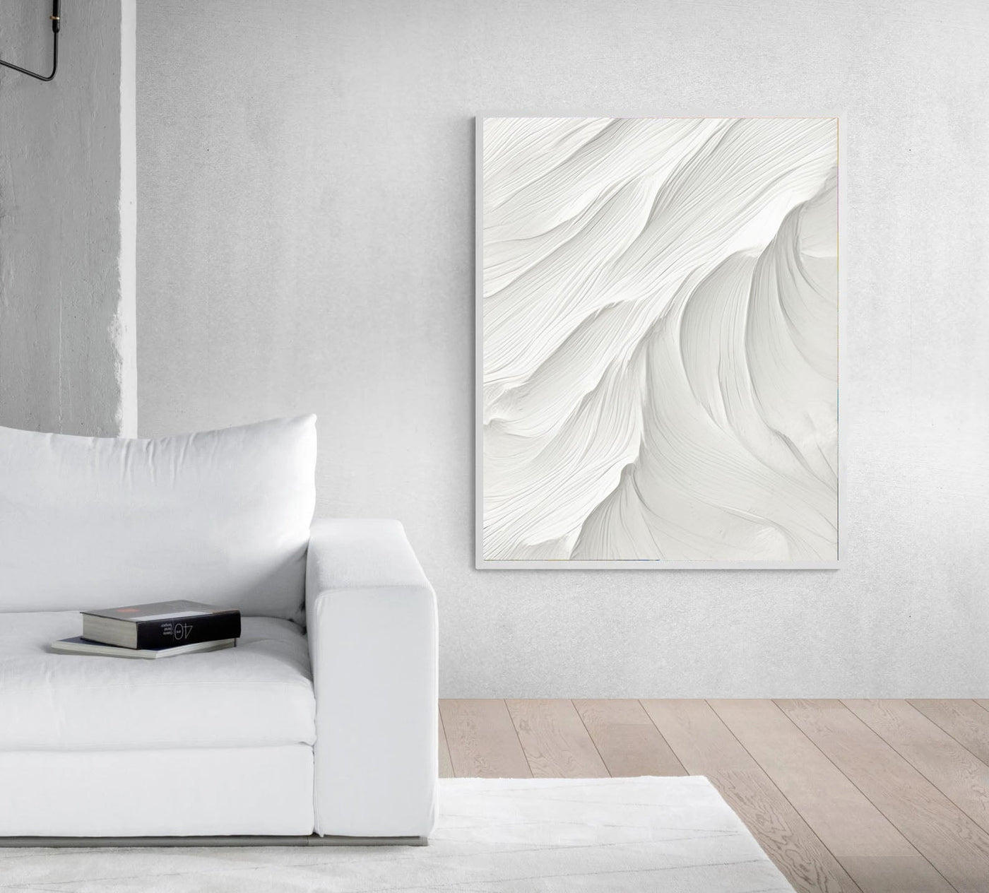Textured White Flow | Minimalist Wave