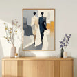 Silhouetted Figures Stroll | Urban Hues