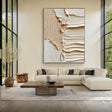 Textured Beige Undulation | Cream Ripples