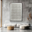 Textured Grid Voids | White Squares